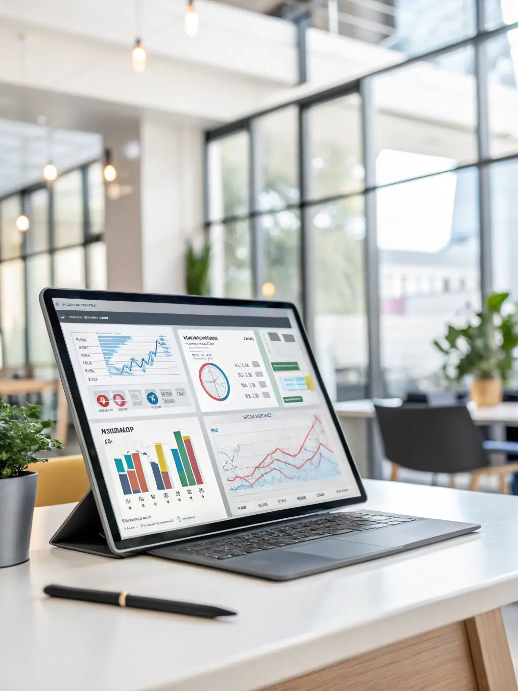 A screenshot of an AI-powered data analysis tool automatically generating reports and insights from raw data.